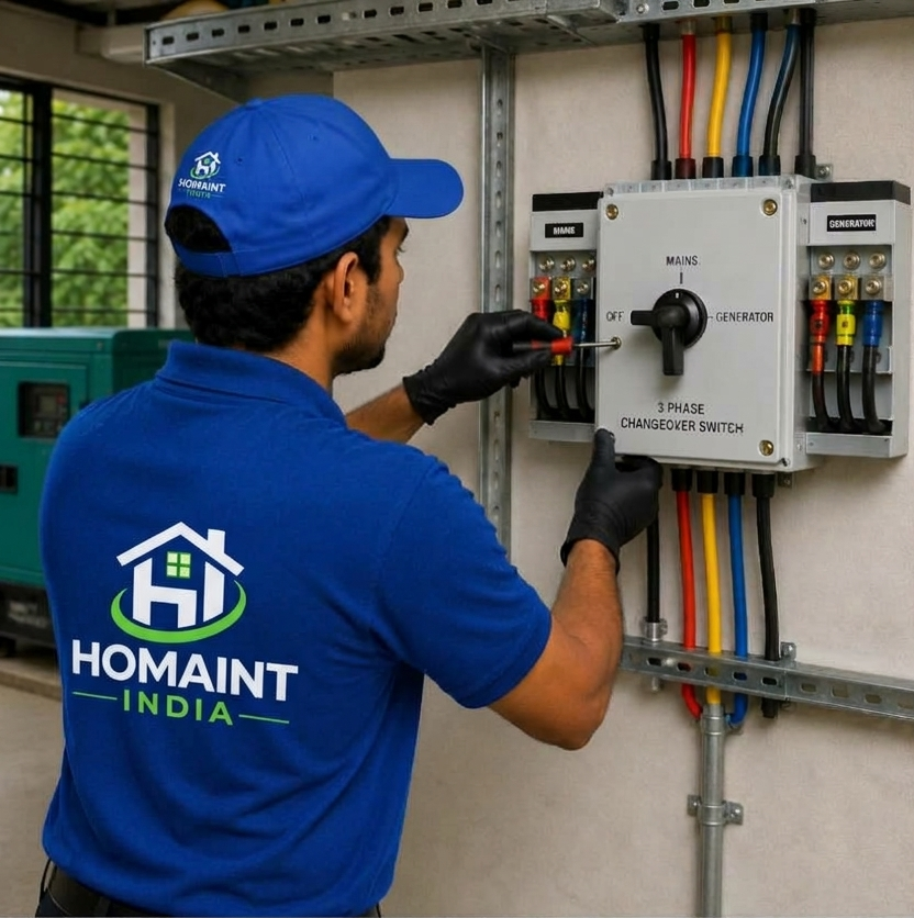 3-phase changeover switch installation